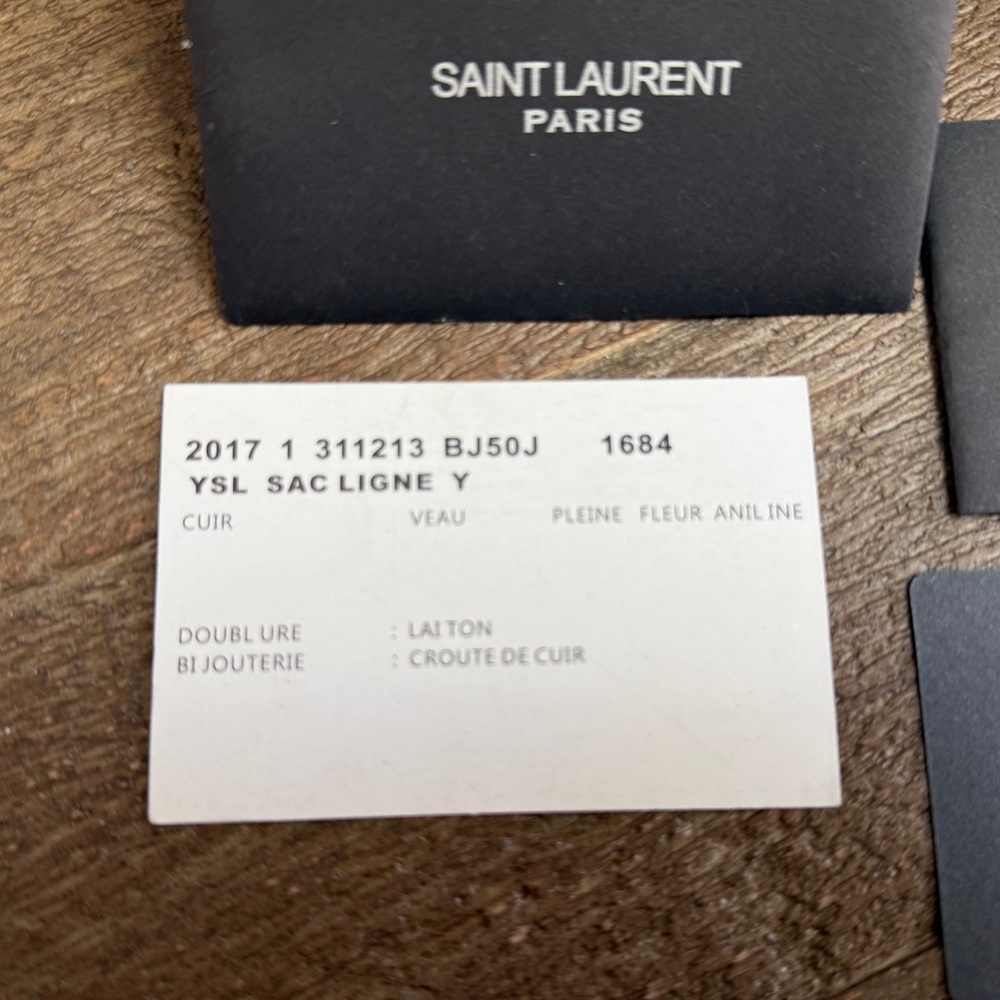SAINT LAURENT Calfskin Y Quilted Monogram Medium Loulou Chain Satchel Granite - Picture 15 of 17